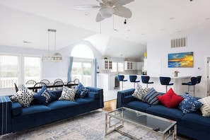 TV, foosball, offices - Whalehead Adventure With Ocean Views, Pool, Spa (Corolla)