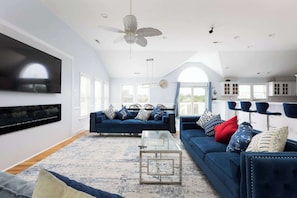 TV, foosball, offices - Whalehead Adventure With Ocean Views, Pool, Spa (Corolla)