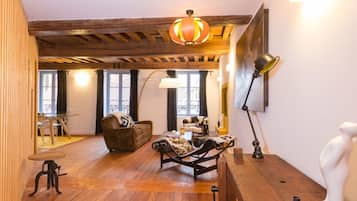 Familienapartment, 2Â Schlafzimmer, Klimaanlage | Wohnbereich