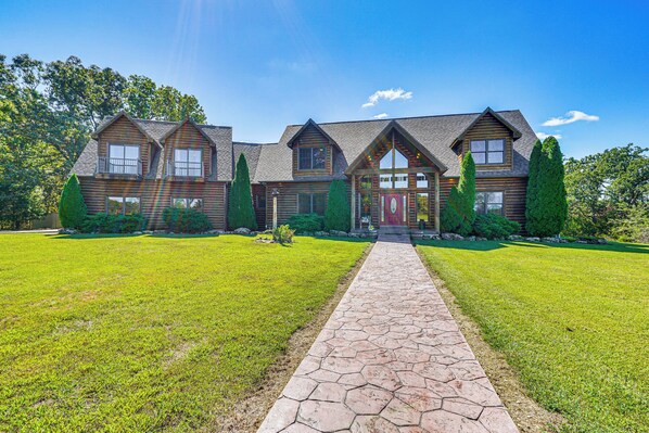 House (5 Bedrooms) | Front of property - Game Room, Deck & Yard: Lake of the Ozarks Retreat (Climax Springs)