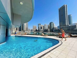 Pool - StayShort - Refined 1BR Retreat in The Point Tower - Marina! (Marina/JBR)