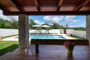 A heated pool