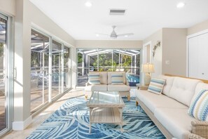 House, 3 Bedrooms | Living area | Smart TV, streaming services - Nerita Garden 3 Bedroom Home (Sanibel)