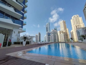 Pool - AirDXB - Exceptional 3bedroom with incredible view in Dubai Marina! (Marina/JBR)