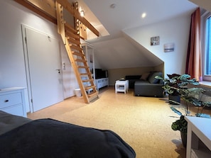 TV, fireplace, DVD player, stereo