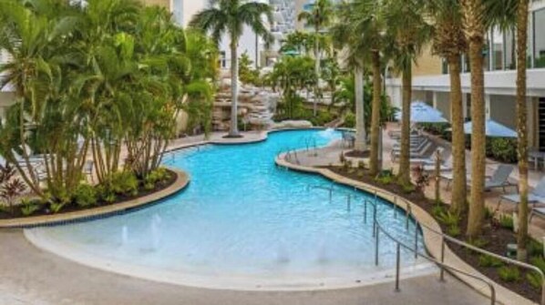 Outdoor pool, a heated pool