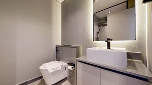 Hair dryer, towels