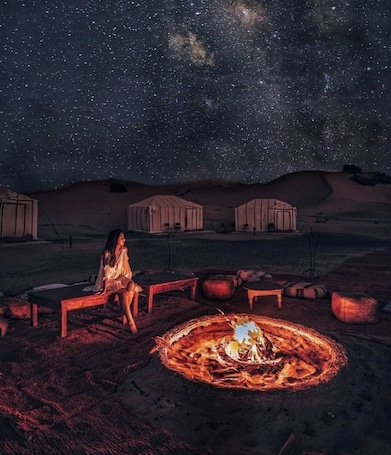 Property grounds. Merzouga Camel Ride & Overnight Desert Camp