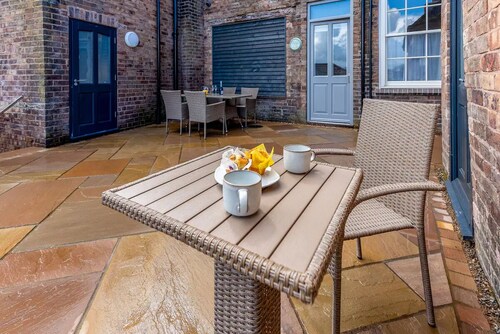 Garden view a Luxury Apartment on Broseley High Street Shropshire 