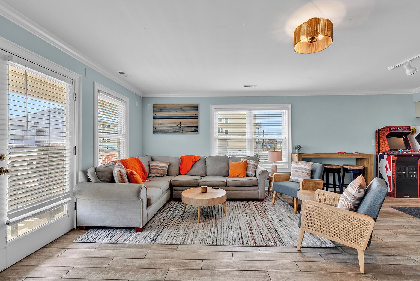 Smart TV, video games, foosball