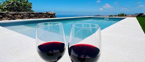 Piscine extérieure, piscine chauffée