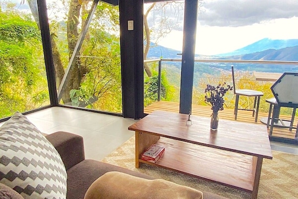 Panorama-studiosuite - 1 queensize-seng - balkon - bjergudsigt | Individuelt design, individuel indretning