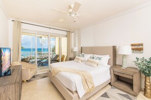3 bedrooms, iron/ironing board, WiFi, bed sheets - The Meridian, Villa 11, Second floor, 3Bed 3Bath, Oceanfront, fully equipped. (Seven Mile Beach)