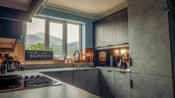 Apartment, 1 Bedroom | Private kitchen | Fridge, microwave, oven, espresso maker