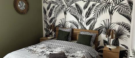 2 chambres, fer et planche à repasser, lit parapluie, Wi-Fi gratuit