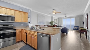 Condo, Multiple Beds (Emerald Isle Resort 2305) | Private kitchen | Oven, toaster - Emerald Isle Resort 2305 (Panama City Beach)