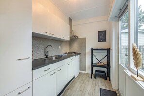 Fridge, microwave, coffee/tea maker, electric kettle