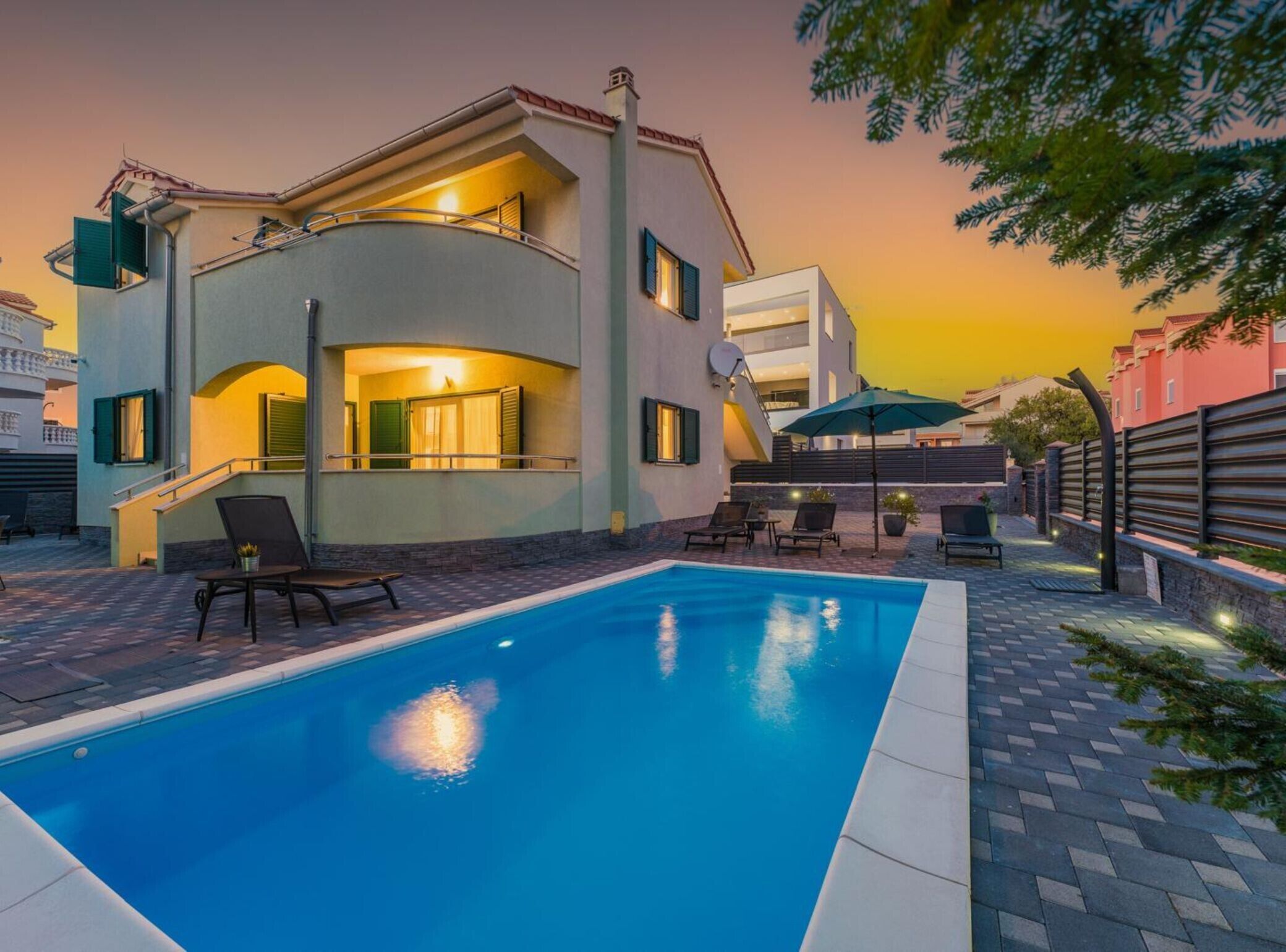 A heated pool