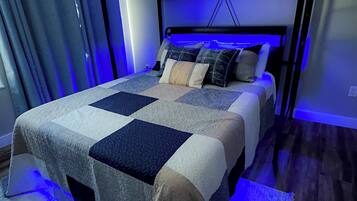 2 bedrooms, iron/ironing board, travel crib, WiFi