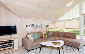 Télévision, cheminée, table de tennis de table