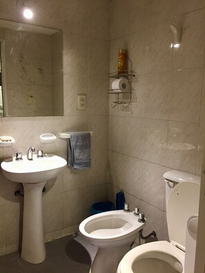 Haartrockner, Bidet, Handtücher, Seife