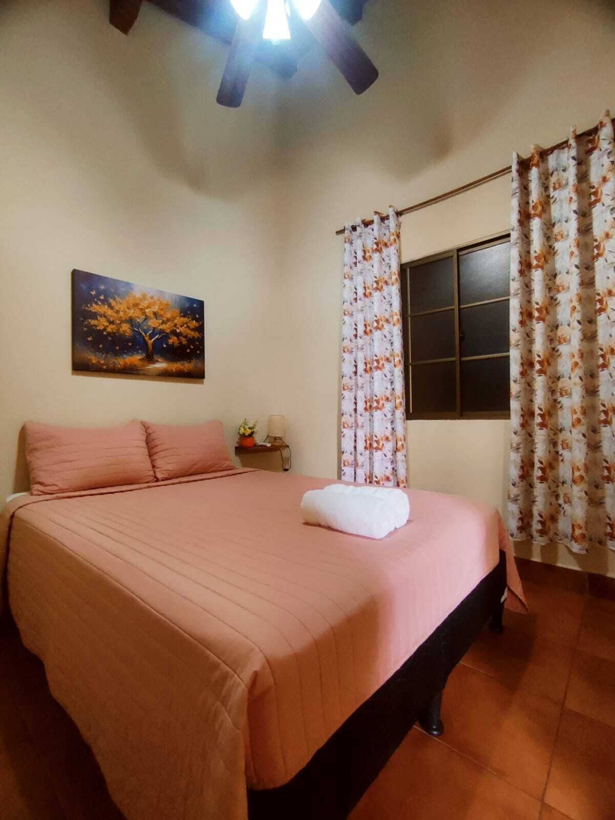 Blackout curtains, free WiFi, bed sheets