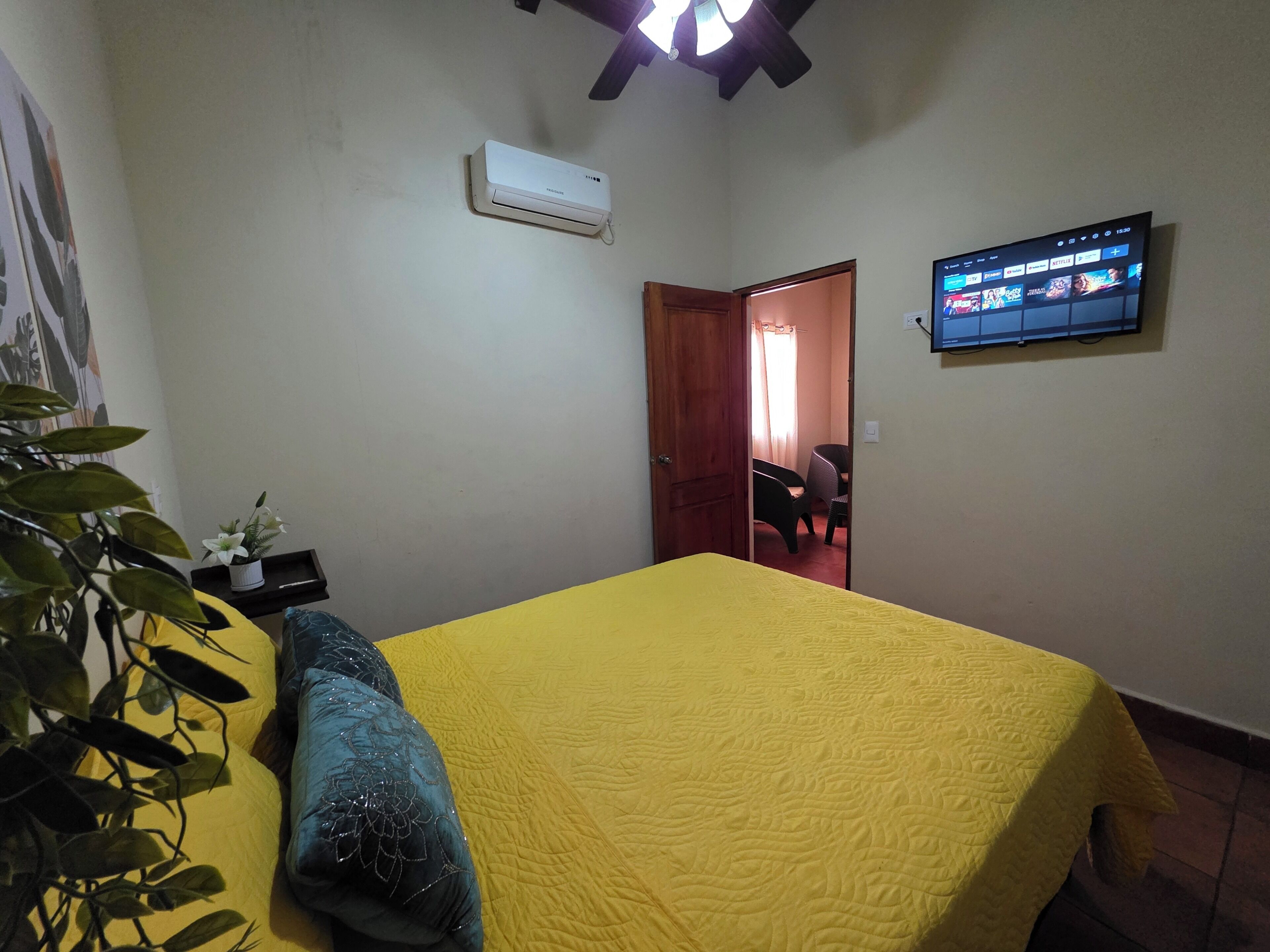 Blackout curtains, free WiFi, bed sheets