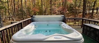 Private Cozy Cabin in the woods minutes from Baldwin with WiFi, AC and Hot Tub