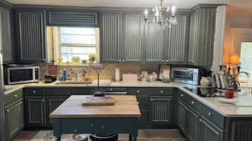 Microwave, oven, stovetop, dishwasher