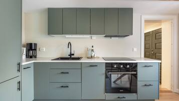 Ovn, kokeplater og oppvaskmaskin