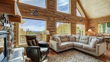 TV, fireplace, foosball, offices