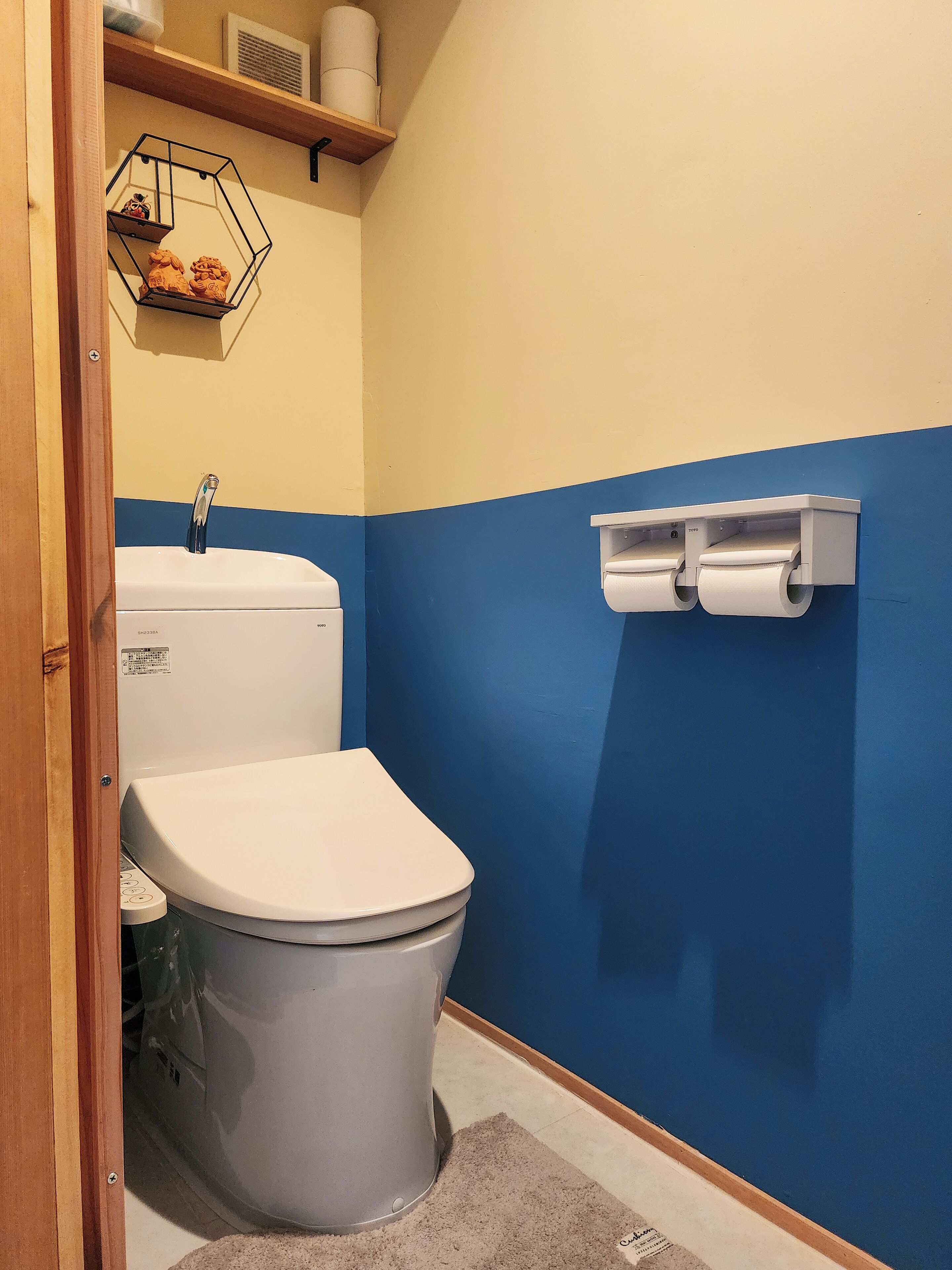 Separate tub and shower, hair dryer, towels, soap