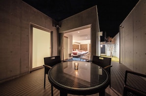 Outdoor dining - Fourth Room with private spa | Uo Berge Plan St / Nishimurogun Wakayama (Nishimurogun)