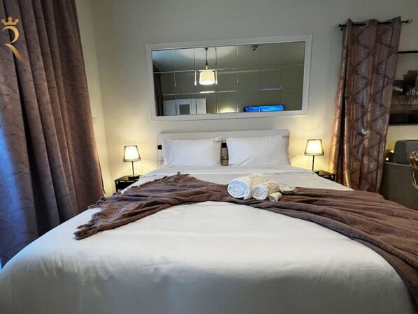 1 bedroom, iron/ironing board, travel crib, WiFi