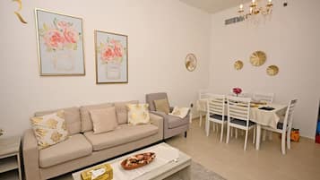 TV, DVD player, stereo