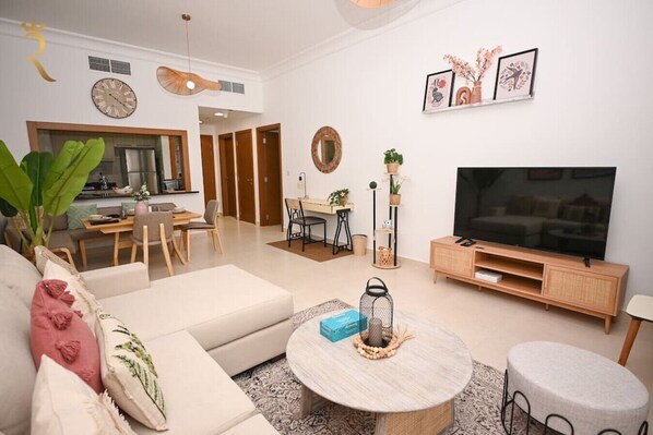 Sink into comfort and entertainment in our cozy TV lounge.