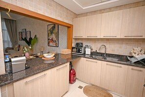 A gourmet haven awaits you in our stylish and fully-equipped kitchen.