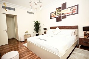 Experience the allure of luxury living in our beautifully curated bedroom.