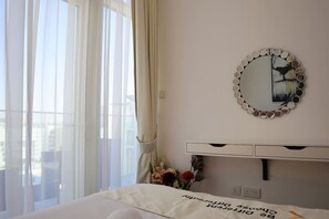 This stylish dressing table offers a sophisticated spot for your daily beauty routine with elegance and ease. - Oasis Tranquil Retreats- 1BR (Abu Dhabi)