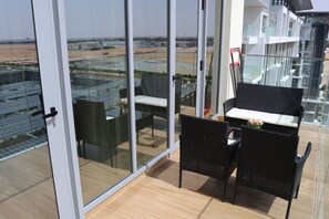 Create your own outdoor retreat on the balcony, ideal for relaxation and fresh air.