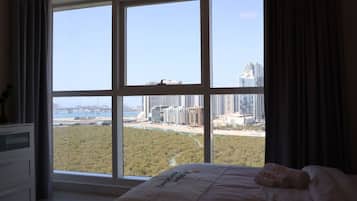 1 habitación, tabla de planchar con plancha, cuna de viaje y wifi