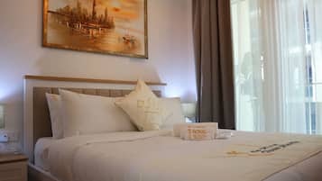 Sink into luxury in our cozy queen-size bed – your ultimate retreat for restful nights