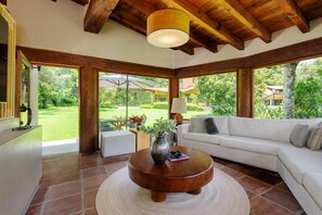 Télévision, cheminée, espaces bureaux