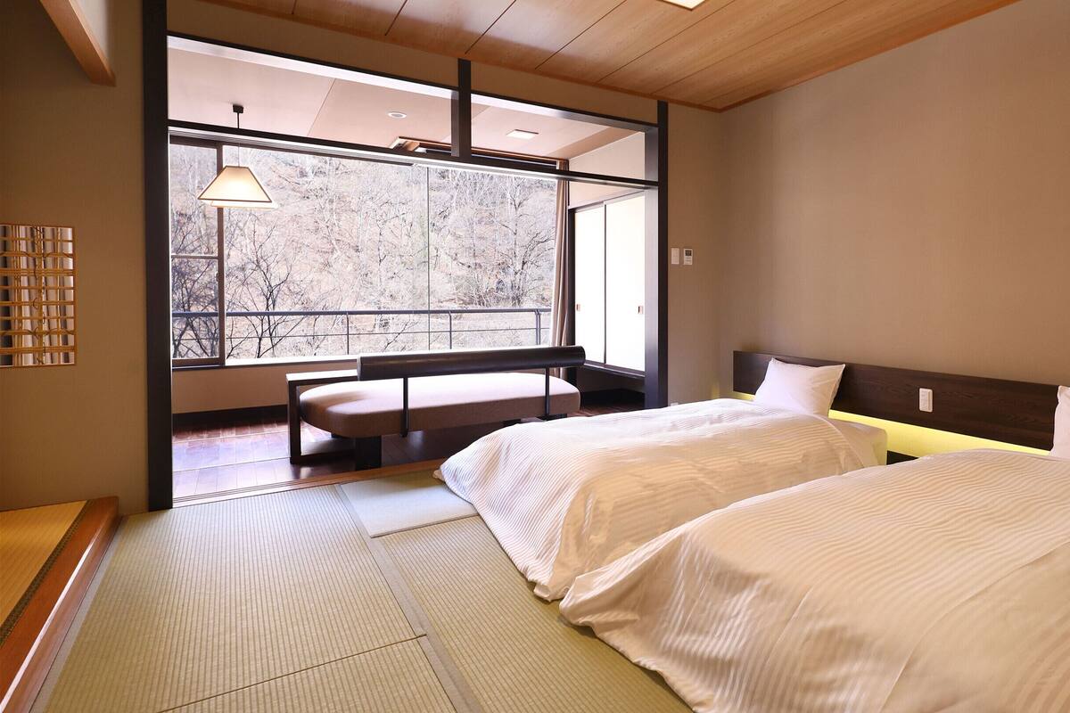 Standard Japanese-Style Twin Beds Room - Indoor Bath - Non-Smoking | In-room safe