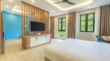 Suite Studio Familiale, vue colline | Coin séjour