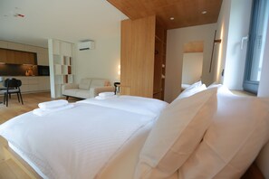 Deluxe studio, sauna, uitzicht op bergen | Luxe beddengoed, individueel gedecoreerd, individueel gemeubileerd