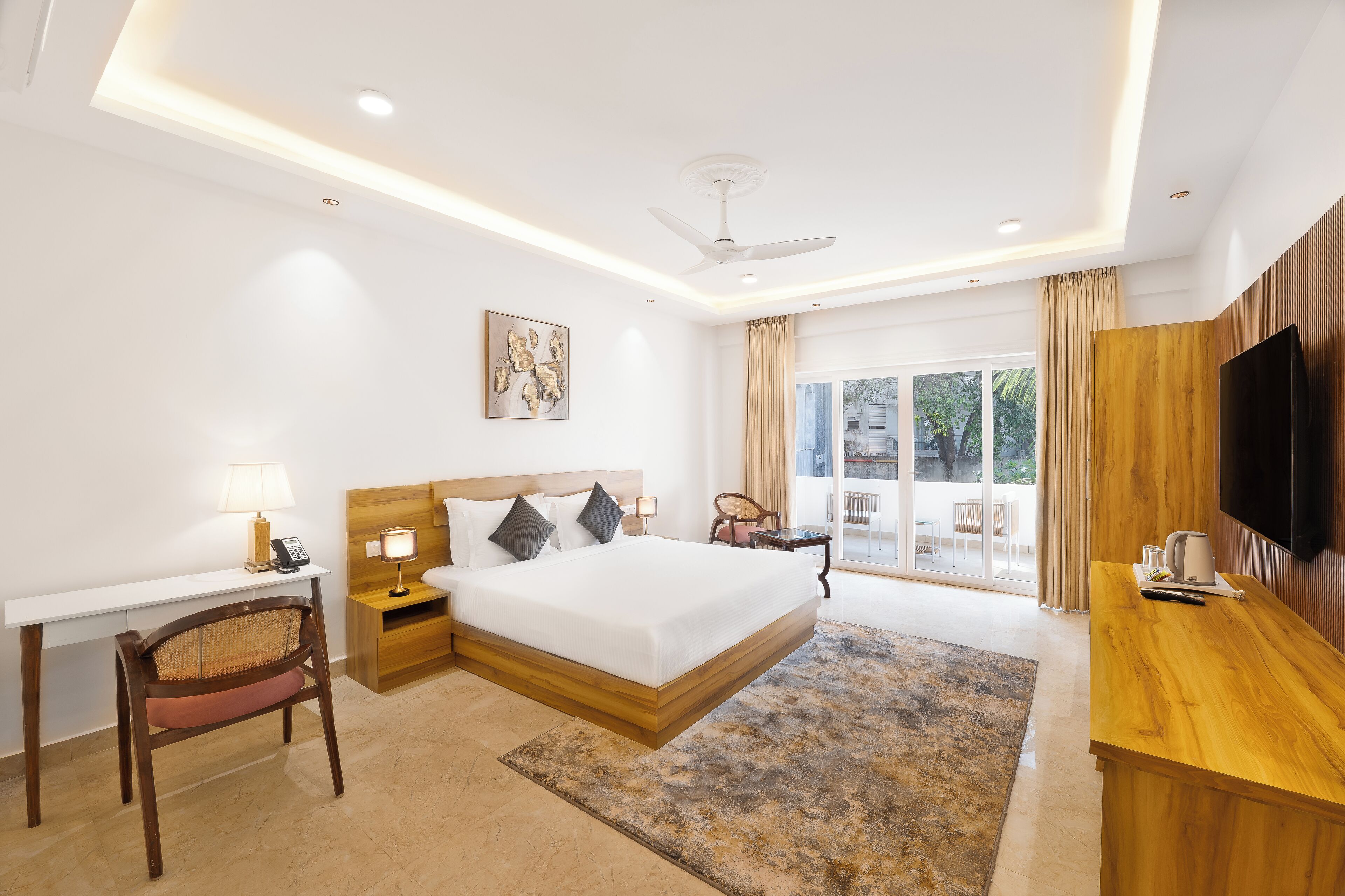 In-room safe, desk, laptop workspace, blackout drapes