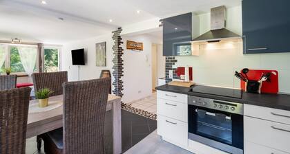 Ferienwohnung 'Langenwaldsee' mit Privatterrasse, Gemeinschaftsgarten und Wi-Fi
