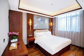 Superior kamer | Luxe beddengoed, donsdekens, pillowtop-bedden, individueel gedecoreerd