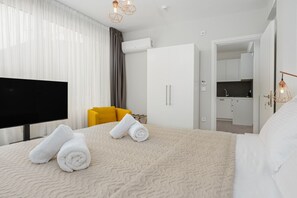 1 Schlafzimmer, Bügeleisen/Bügelbrett, kostenloses WLAN, Bettwäsche